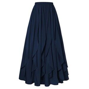 Scarlet Darkness Womens Boho Maxi Skirt 2026 Renaissance Long Skirt High Waist R